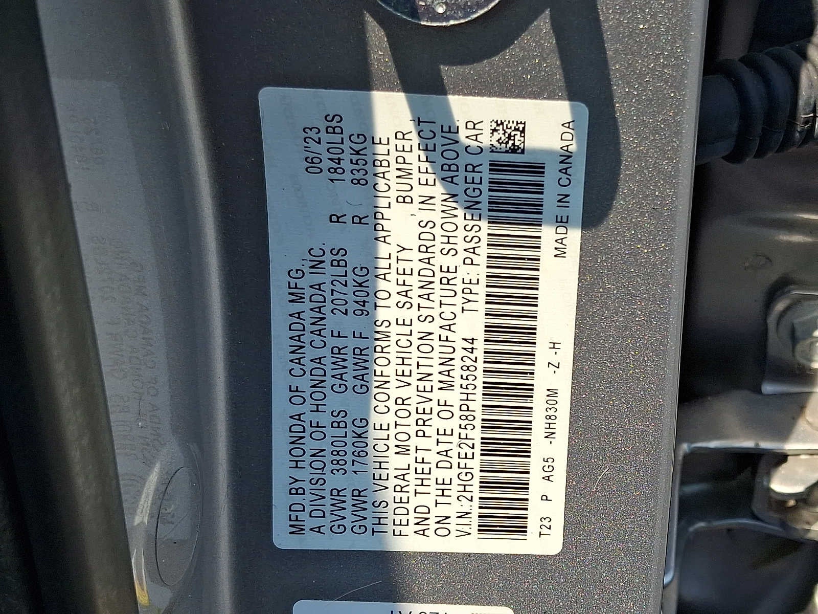 2023 Honda Civic Sport