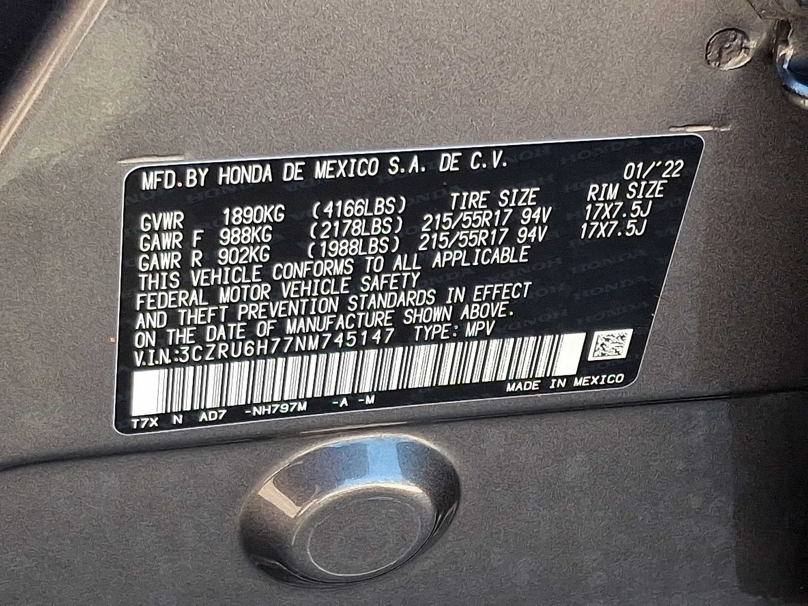 2022 Honda HR-V EX-L