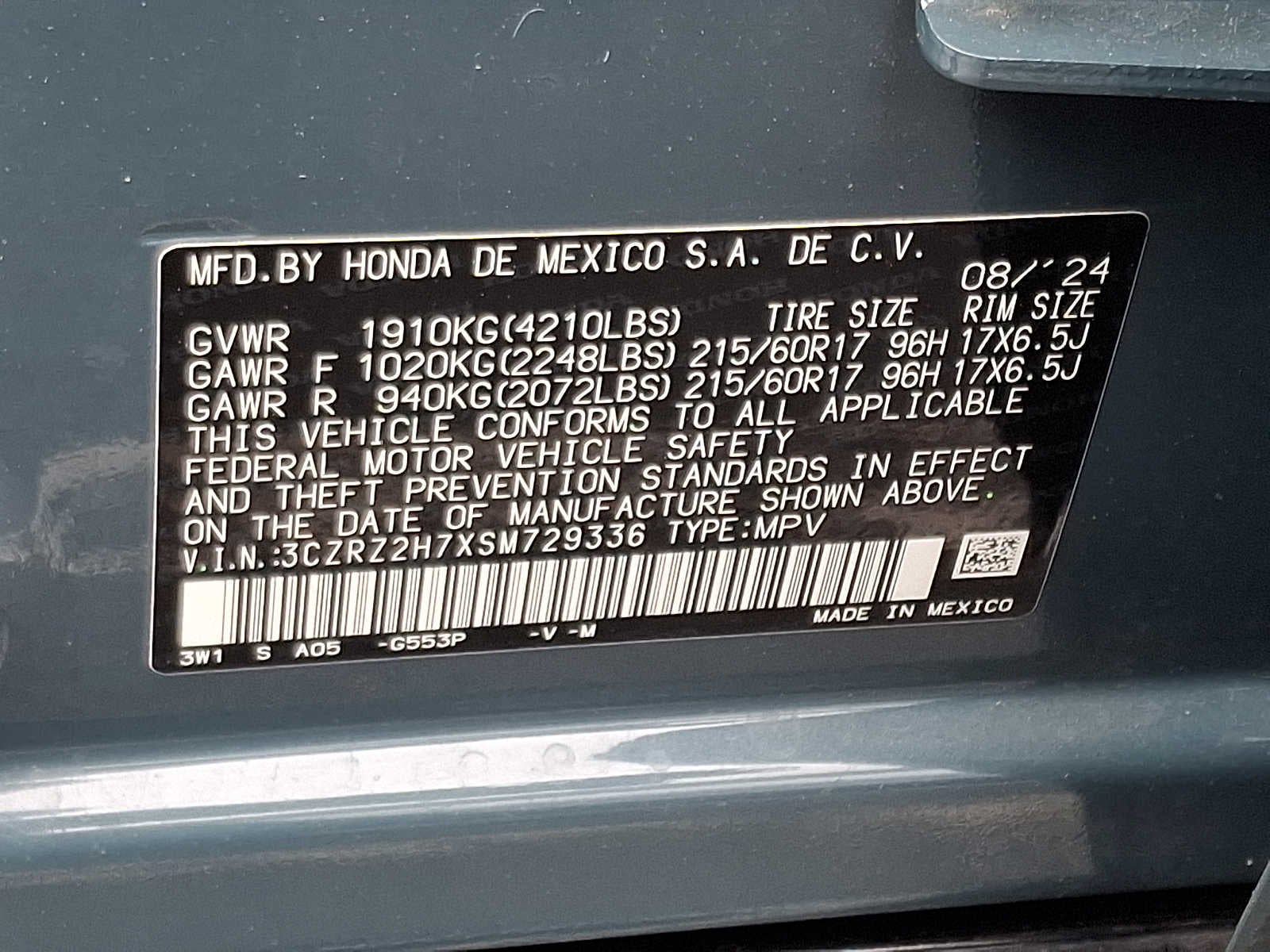 2025 Honda HR-V EX-L
