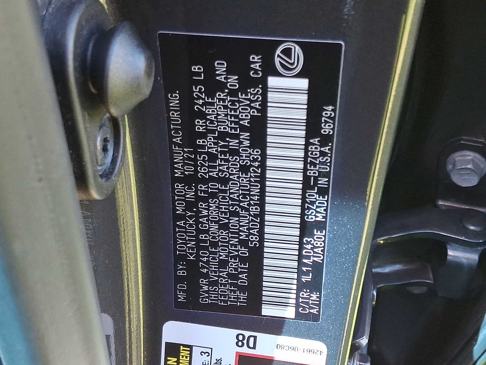 2022 Lexus ES 350 ES 350