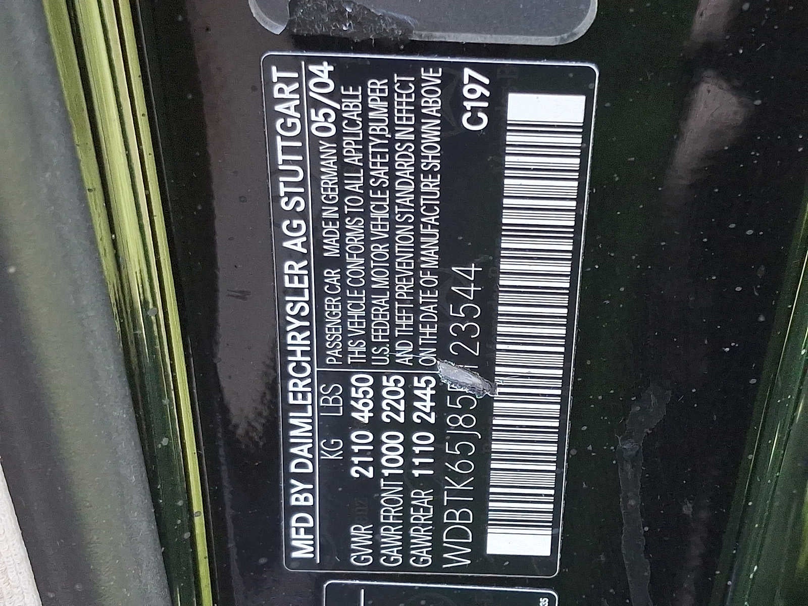 2005 Mercedes-Benz CLK320 3.2L