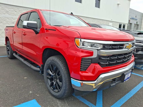2026 Chevrolet Silverado 1500 LT Crew Cab 4x4 in Red Hot with dealer upgrades, stock TG139691