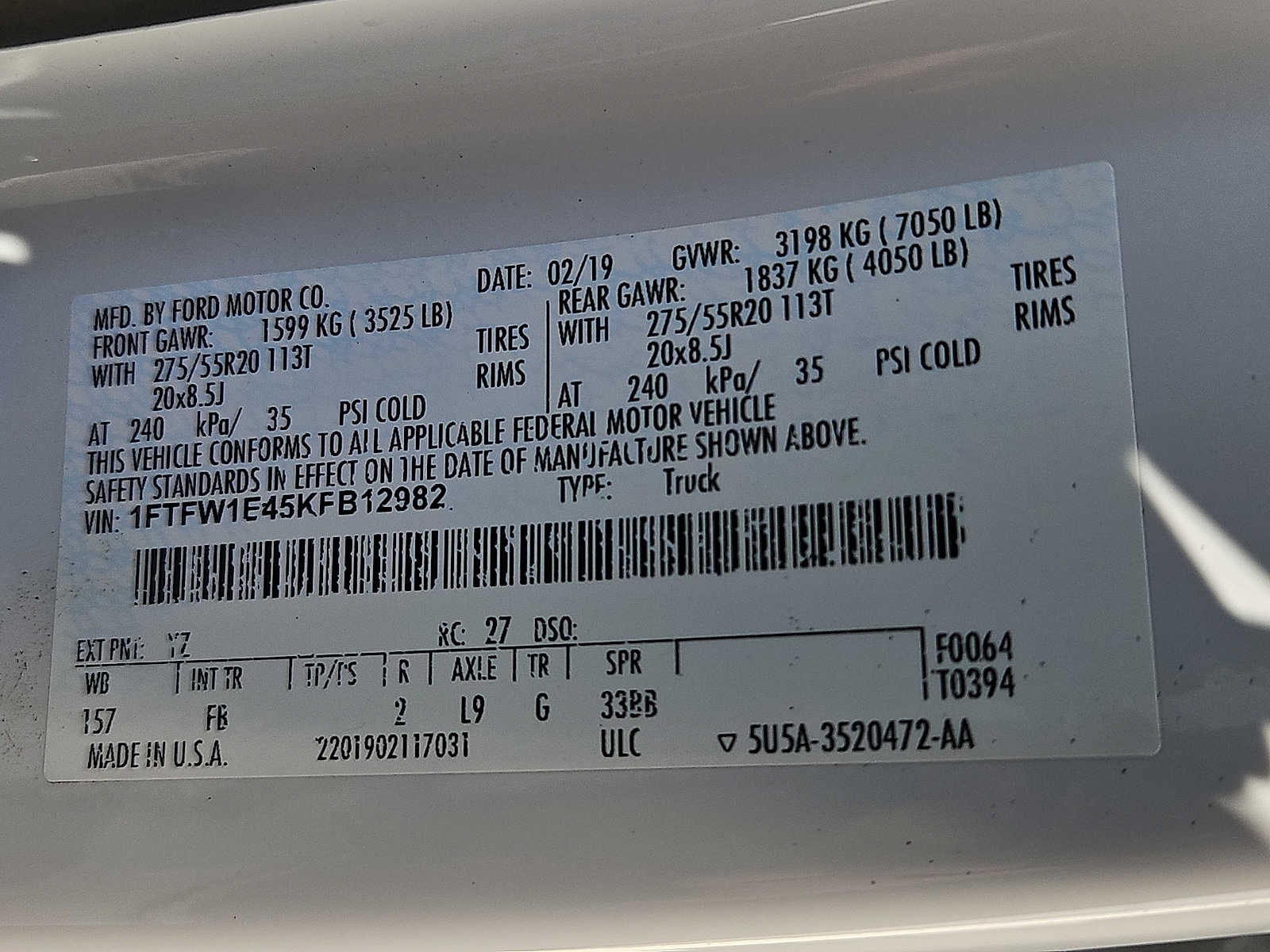 2019 Ford F-150 XLT