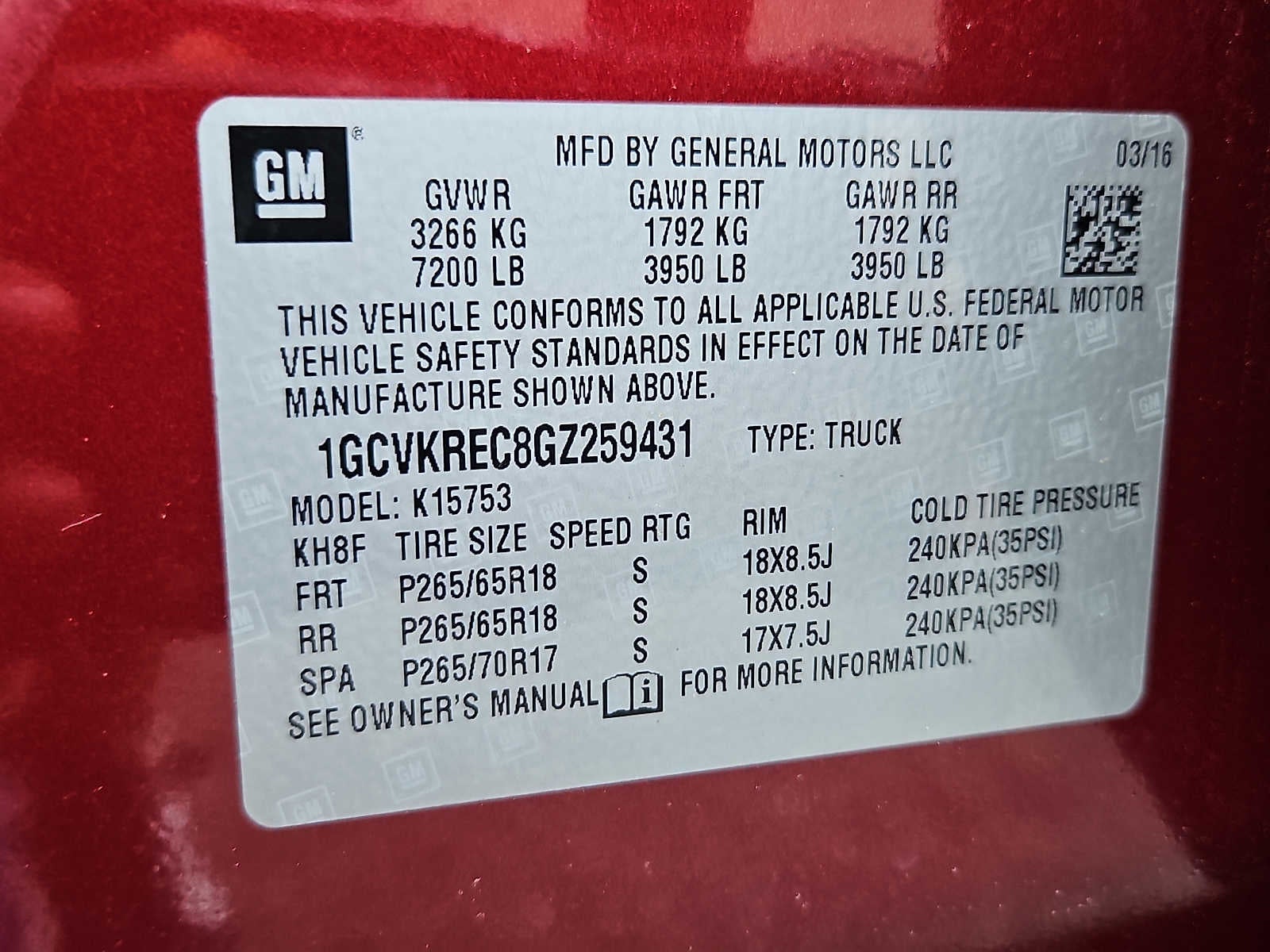 2016 Chevrolet Silverado 1500 LT