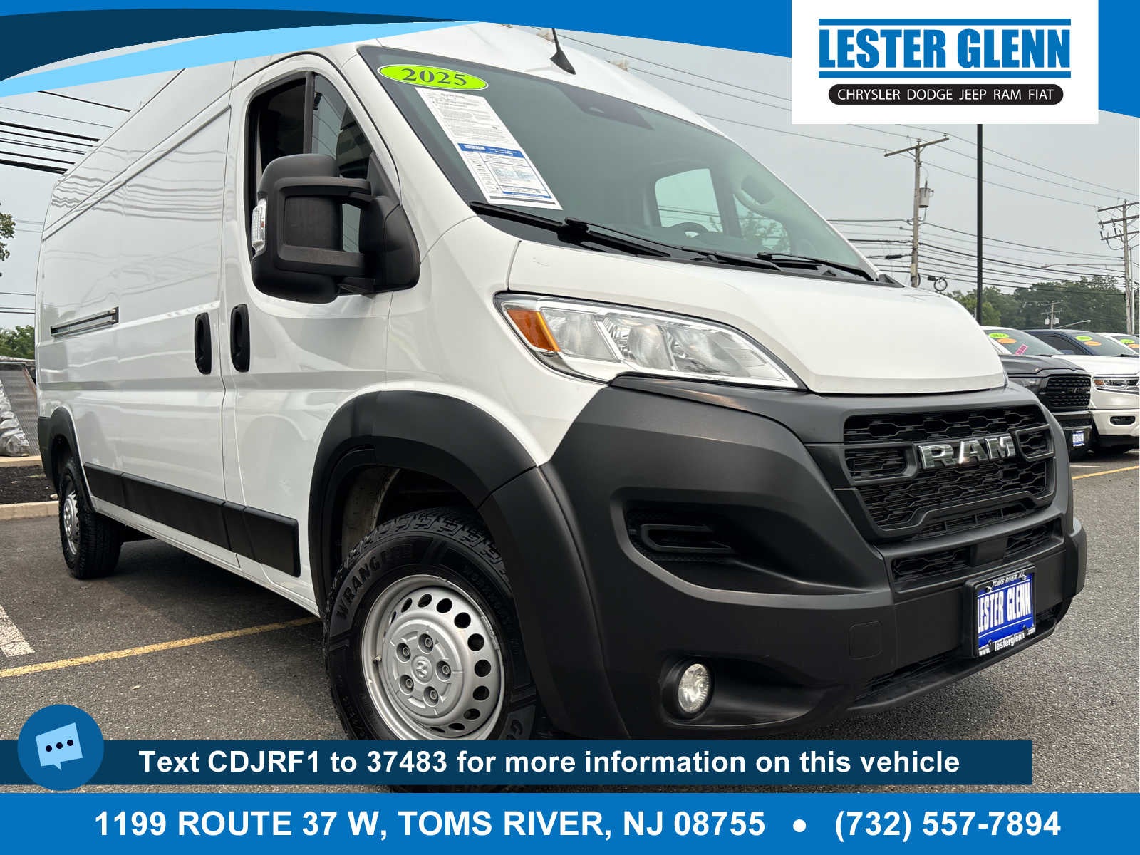 2025 RAM ProMaster Cargo Van Tradesman