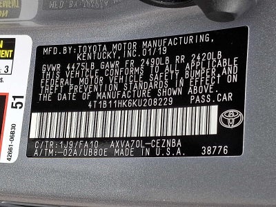 2019 Toyota Camry LE