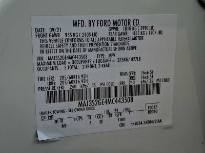2021 Ford EcoSport SE