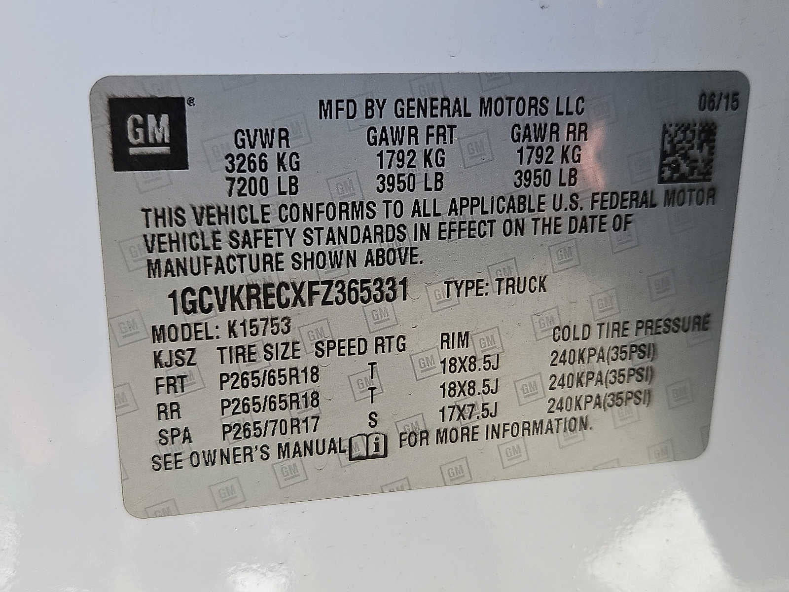 2015 Chevrolet Silverado 1500 LT