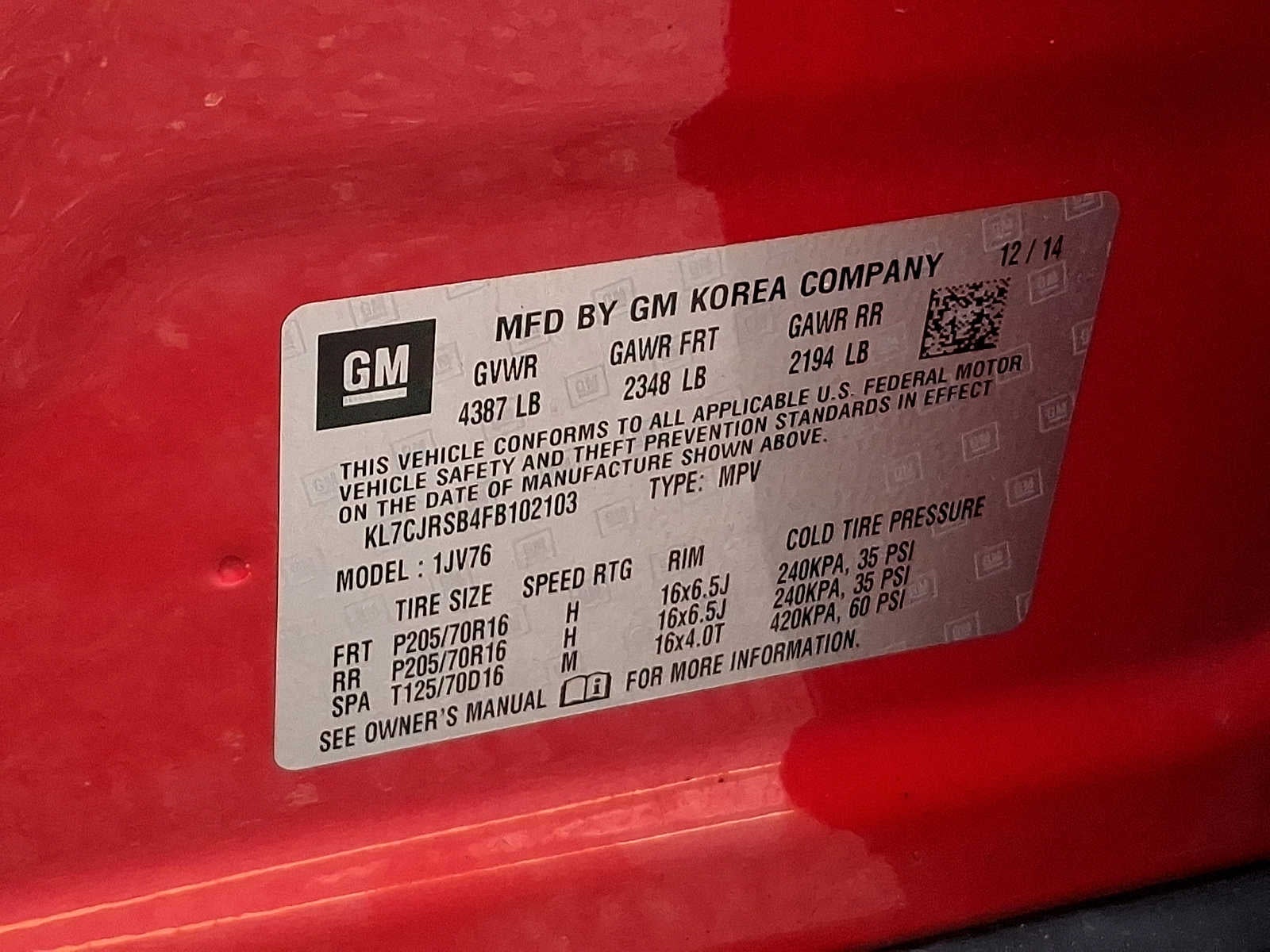 2015 Chevrolet Trax LT