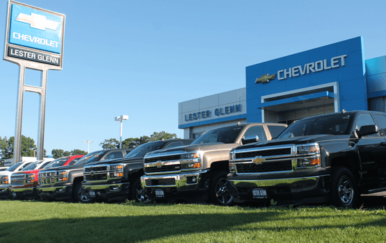 Exterior shot of Lester Glenn Chevrolet dealership in Toms River New Jersey