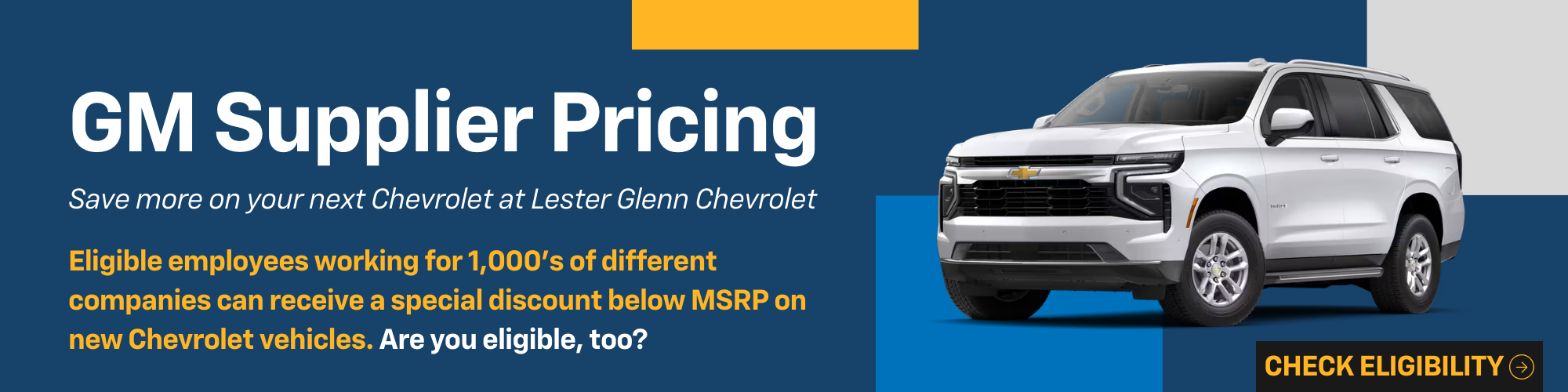 Chevrolet Supplier Pricing At Lester Glenn Chevrolet
