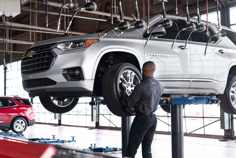 Chevrolet service rotating tires