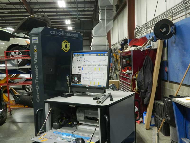 A computer at the Lester Glenn service center