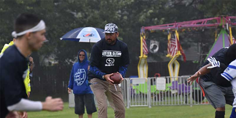 Lester Glenn team playing flag football for charity