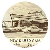 A photograph of Lester Glenn dealership in 1956