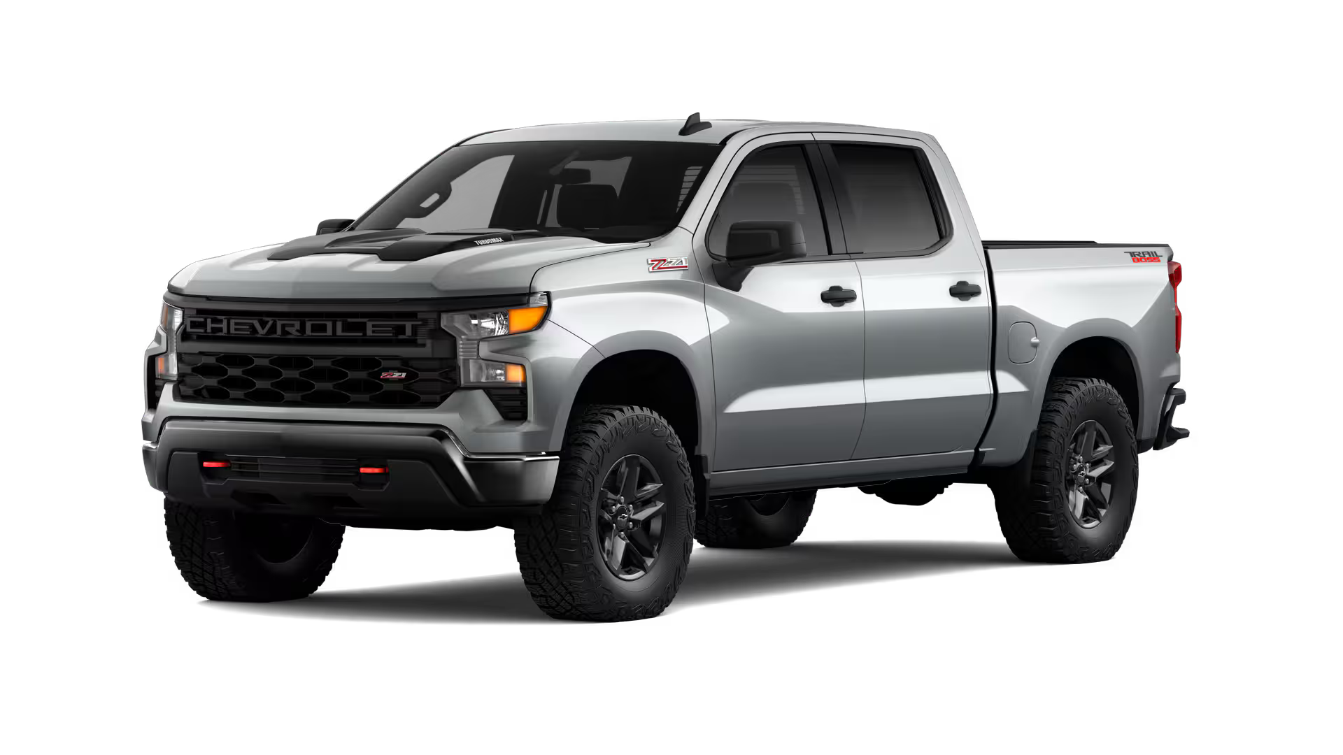2026 Chevrolet Silverado 1500 Custom Trail Boss off-road truck with suspension lift